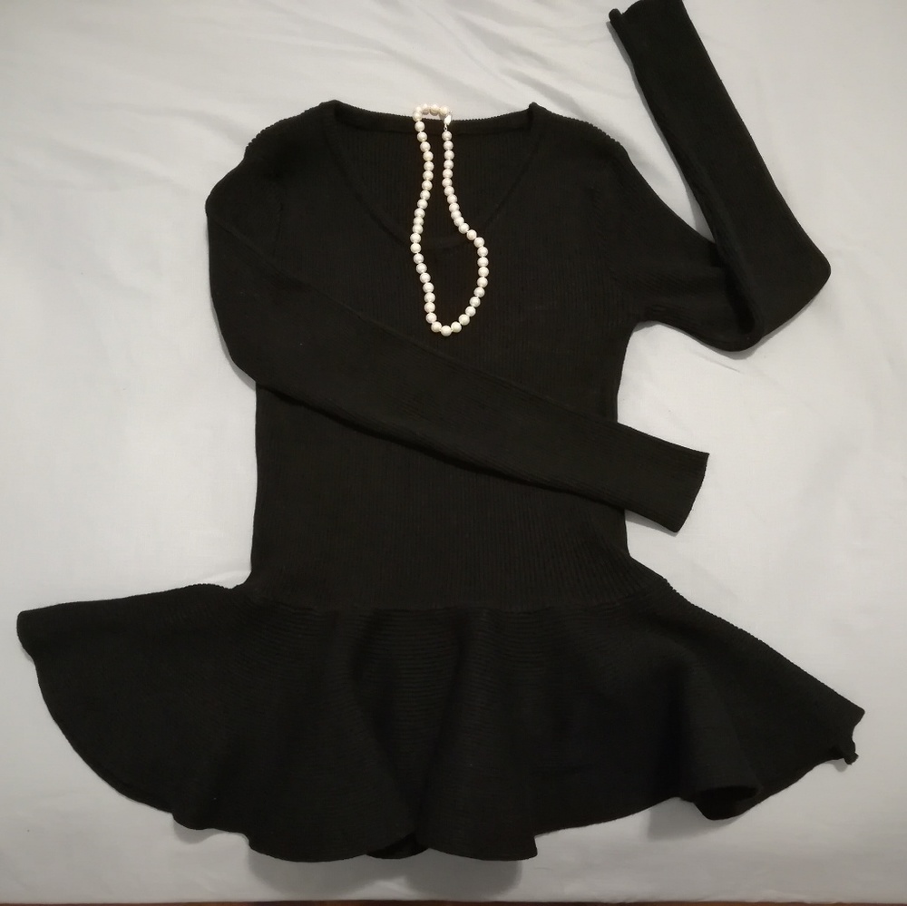 Black winter sweater